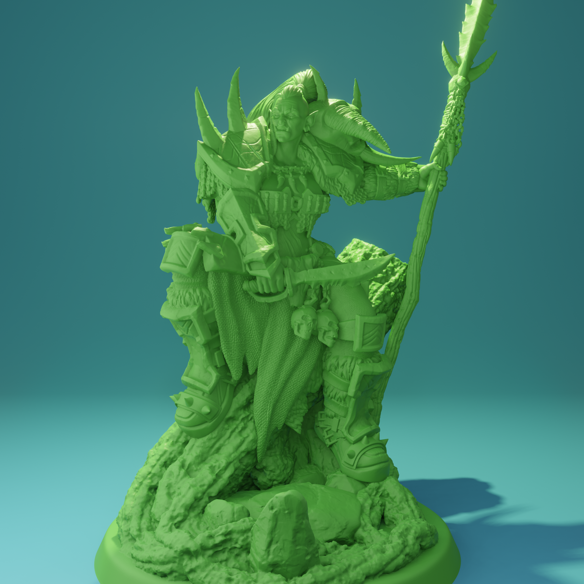 Orc female sitting